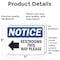Signmission Restrooms This Way Please (Left Arrow) Sign With Symbol, 7 in W x Rectangle, Vinyl Decal OS-2PACK-NS-D-57-L-18098 - alternate 6